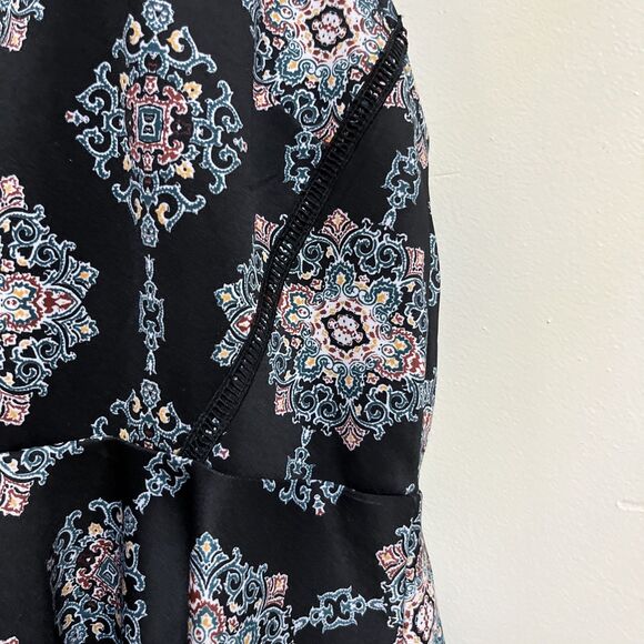 Mossimo Women's Dress Sleeveless Size XXL Floral Black Knee Length A-Line - Picture 5 of 10